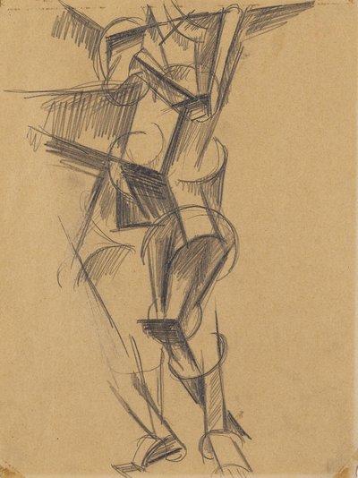 Kubistischer Mann (stehende Figur), 1915 von Lyubov Sergeevna Popova